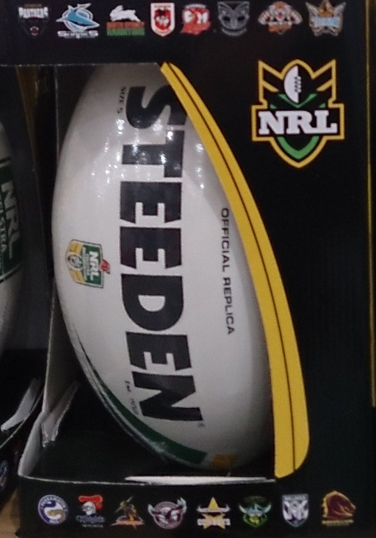 New Steeden Powerade Official Replica Nrl Match Ball White Durable Ebay