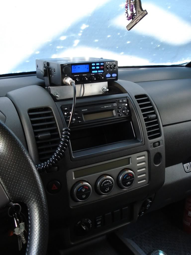 Installing CB radio.