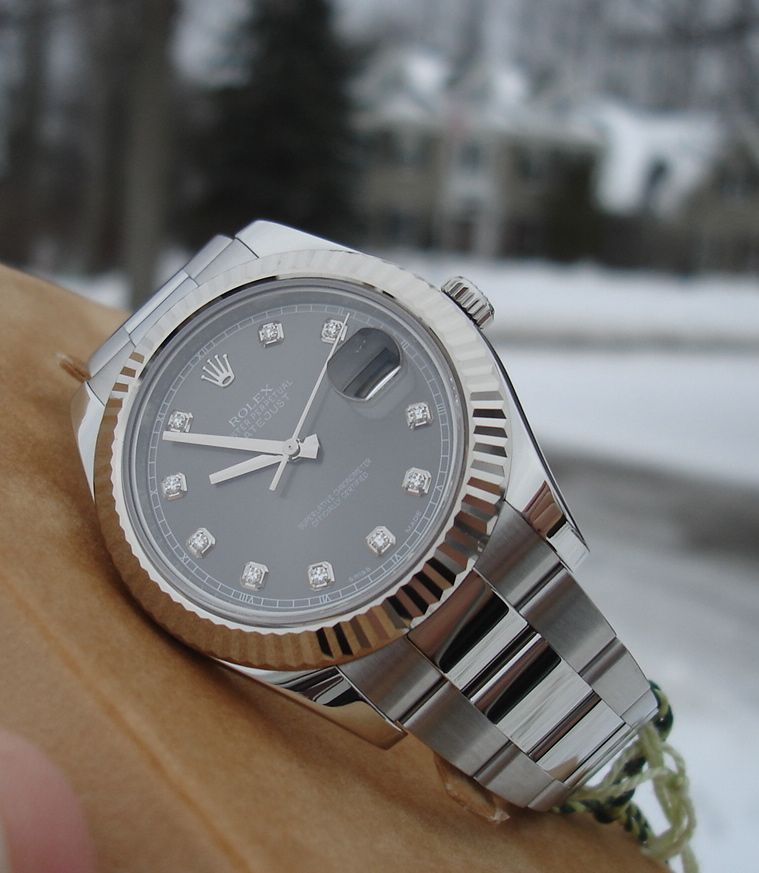 rolex rhodium dial datejust