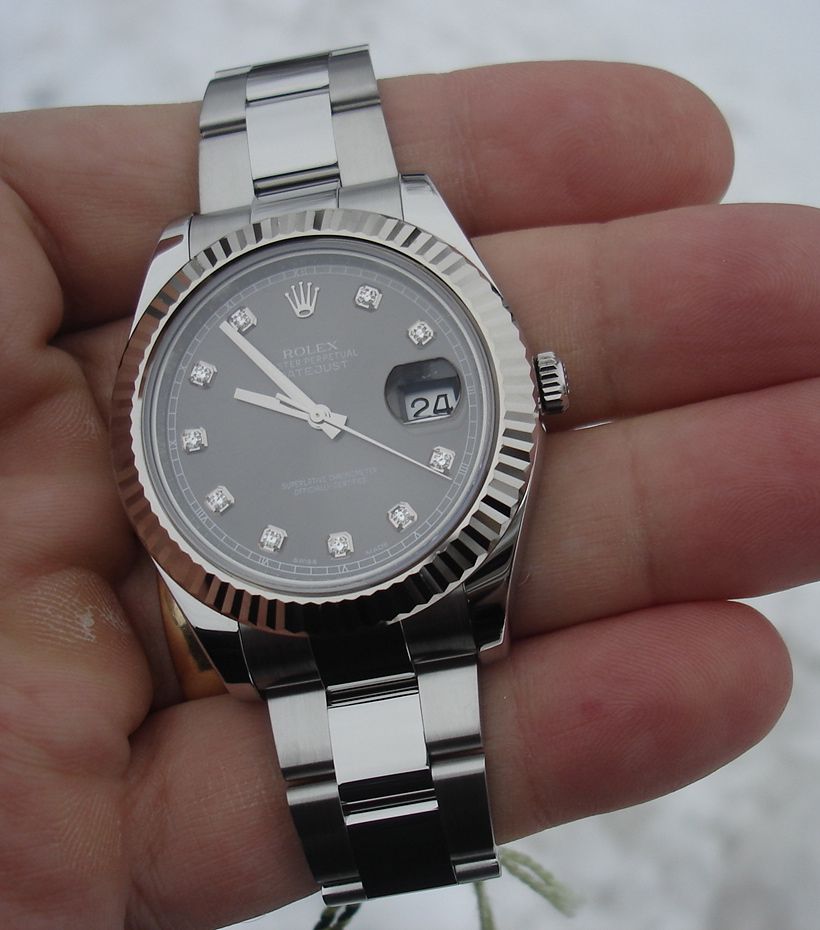 datejust 2 rhodium diamond dial