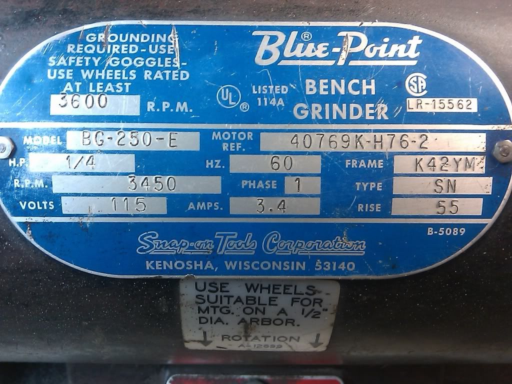 Blue Point Bench Grinder The Garage Journal Board