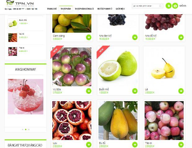 Trái cây tươi - trái cây nhập khẩu giảm giá 15% - 27% tại www.tpn.vn - 2