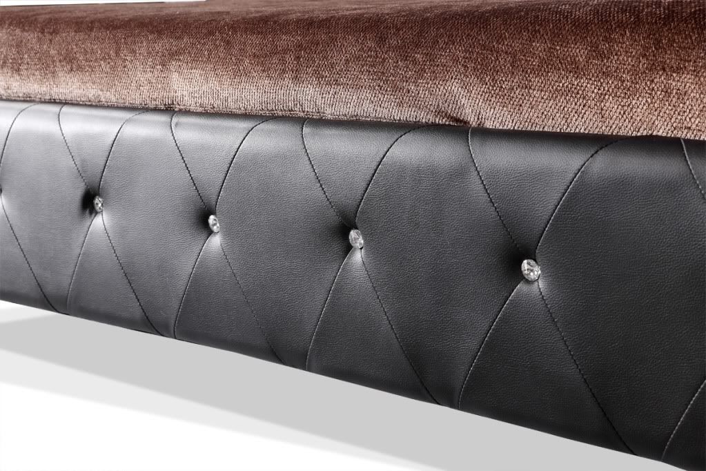 4008 Modern Cal/Eastern King Size Black PU Leather bed eBay