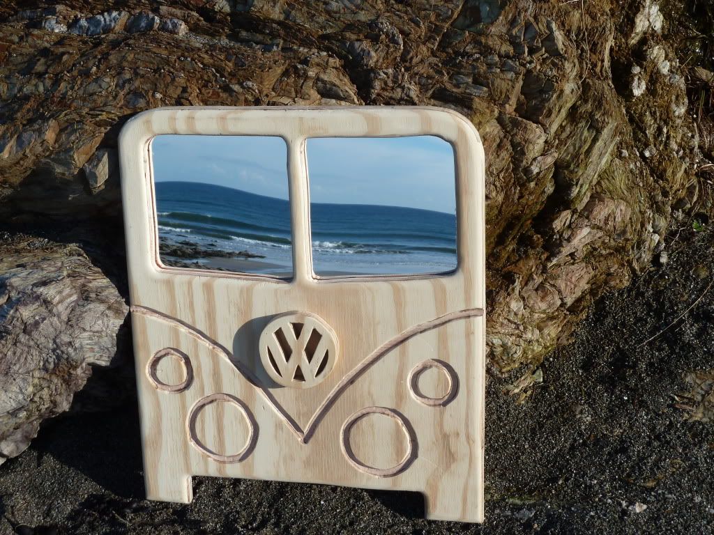 hand crafted camper van mirror for sale VW T4 Forum VW T5 Forum