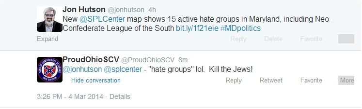 photo Proud_Ohio_Sons_of_Confederate_Veterans_Kill_the_Jews_tweet_on_4_March_2014_zps296364be.jpg