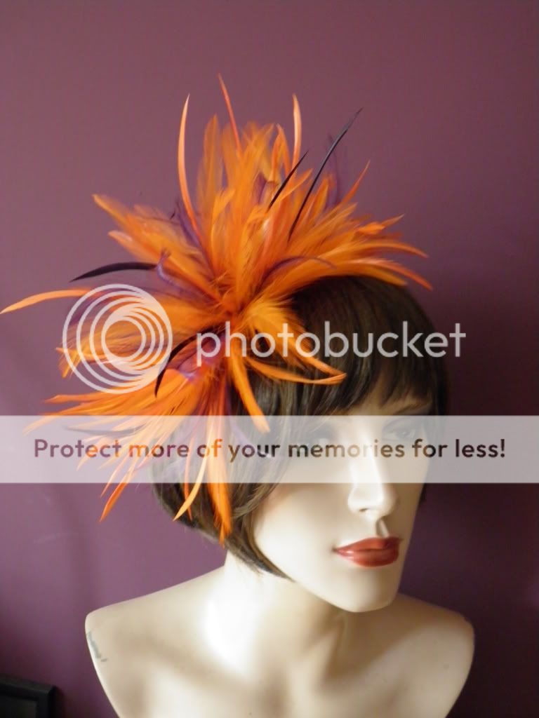 Feather Fascinator 23 Colours Band Or Comb FREE UK POST  