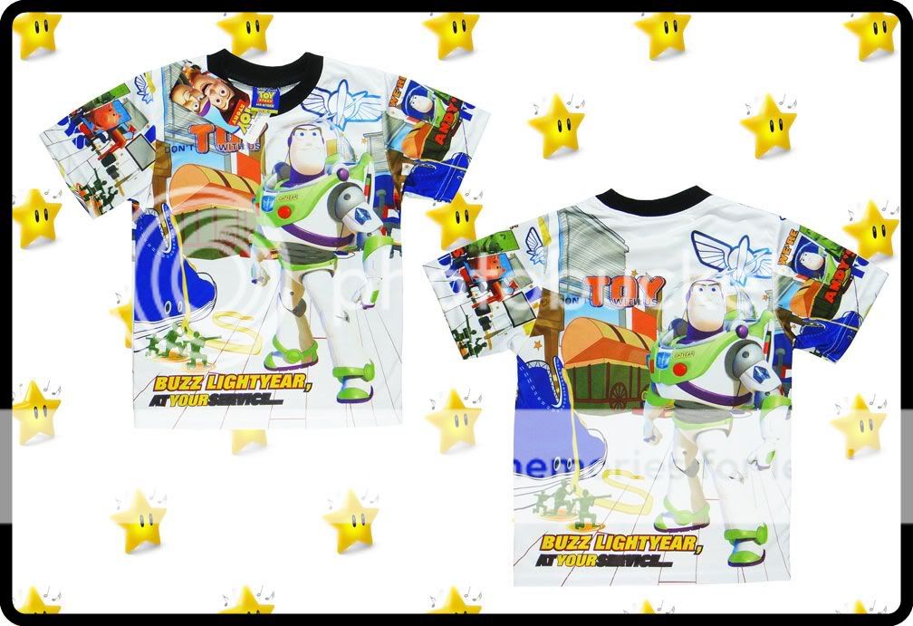 Disney Toy Story Boys Girls Clothes T Shirt Cartoon Characters Buzz Lightyear