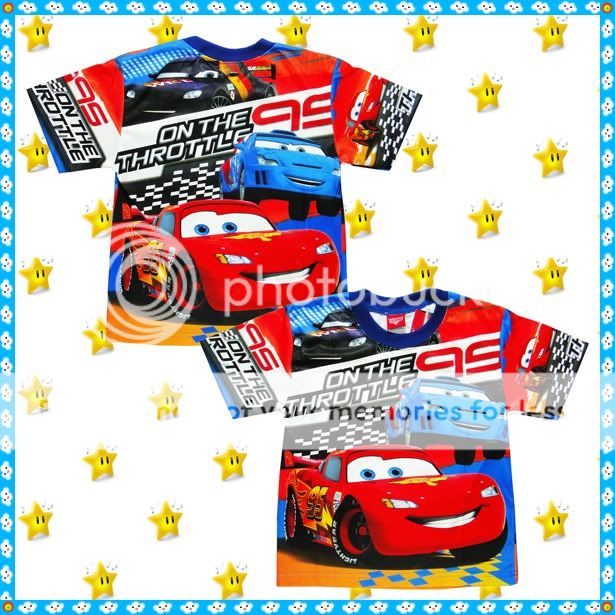 Disney Cars McQueen Top T Shirt Age 3 10 Years Boys Party Clothes Toys Kids New