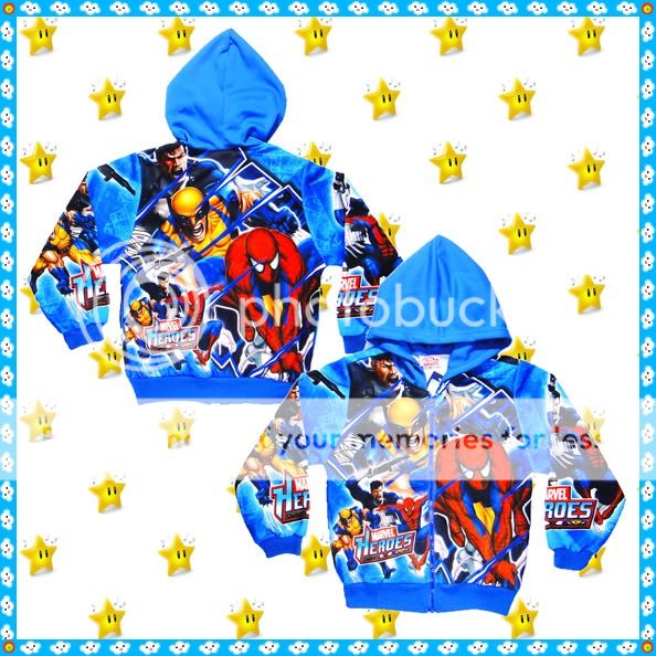   Boys Kids Jacket Hoodie Sweatshirt Cartoon Characters Clothes  