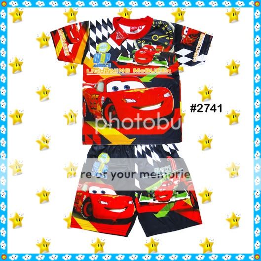 McQueen DISNEY CARS 2 Outfit Set age 1 7 years Baby Kids Boys Clothes 