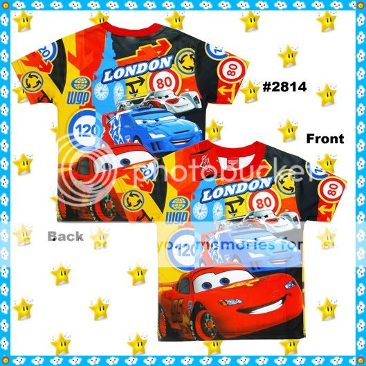 Disney Cars McQueen Top T Shirt Age 3 10 Years Boys Party Clothes Toys Kids New