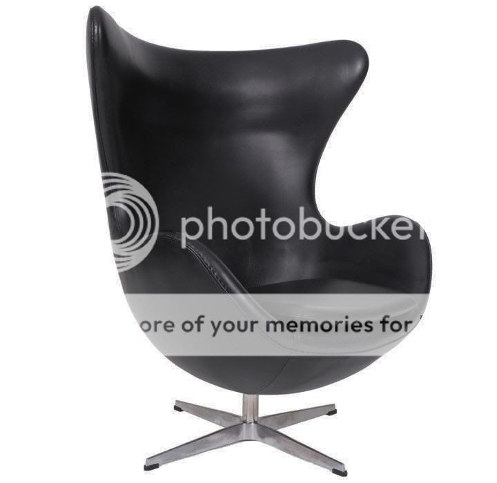 White PU Leather Egg Style Chair